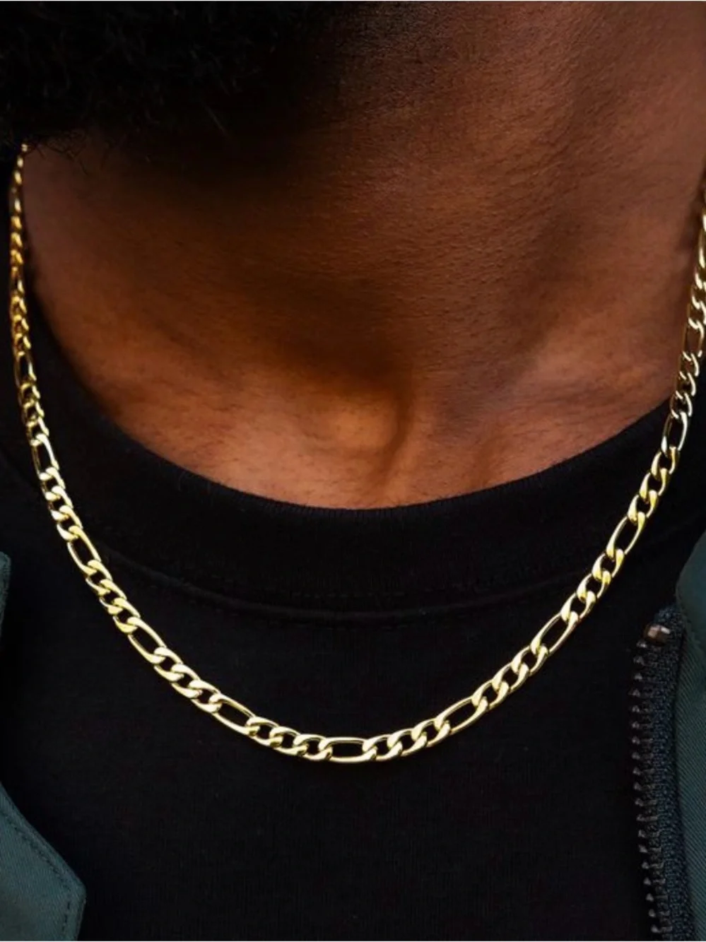 22” 18K Gold Figaro Chain